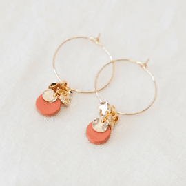 Oorhangers Basic 11 coral / Studio Nok Nok